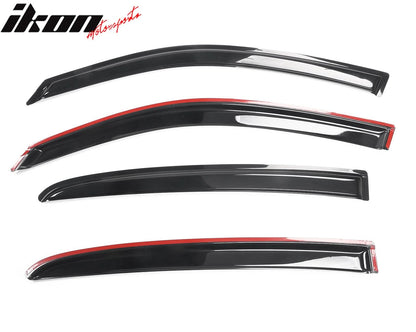 2011-2024 Dodge Charger Slim Smoke Tape On 4PCS Window Visors Acrylic