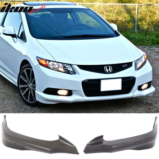 2012-2013 Honda Civic Coupe HF-P Style Unpainted Front Bumper Lip PU