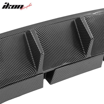 2013-2014 Ford Mustang V6 GT Carbon Fiber Print Rear Bumper Lip V2 PP