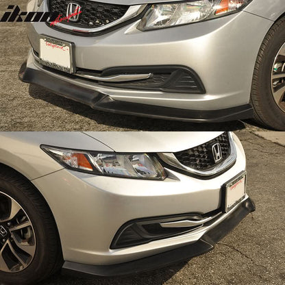 2013-2015 Honda Civic USDM Front Lip GT Style Unpainted PU