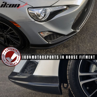 2013-2016 Scion FRS Type-T Style Unpainted Black Front Bumper Lip PU