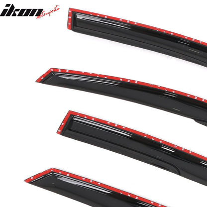 2013-2018 Ford Fusion Mugen Style Smoke Tinted Window Visors Acrylic