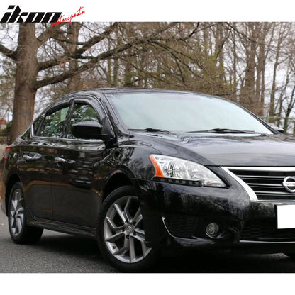 2013-2019 Nissan Sentra Slim Style Smoke Window Visor Guard Acrylic
