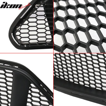2015-2017 Ford Mustang IKON Style Black Front Upper & Lower Car Grille