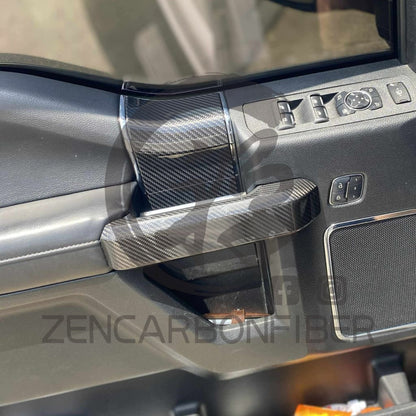 2015-2020 Ford F150/Raptor Carbon Fiber Interior Door Handle Covers(4-Piece Set)