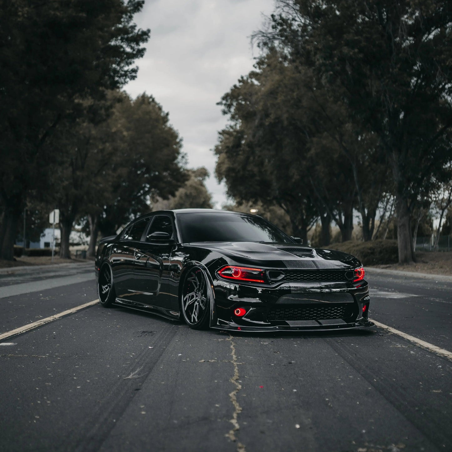 2015-2023 Dodge Charger Carbon Fiber Front Lip Splitter