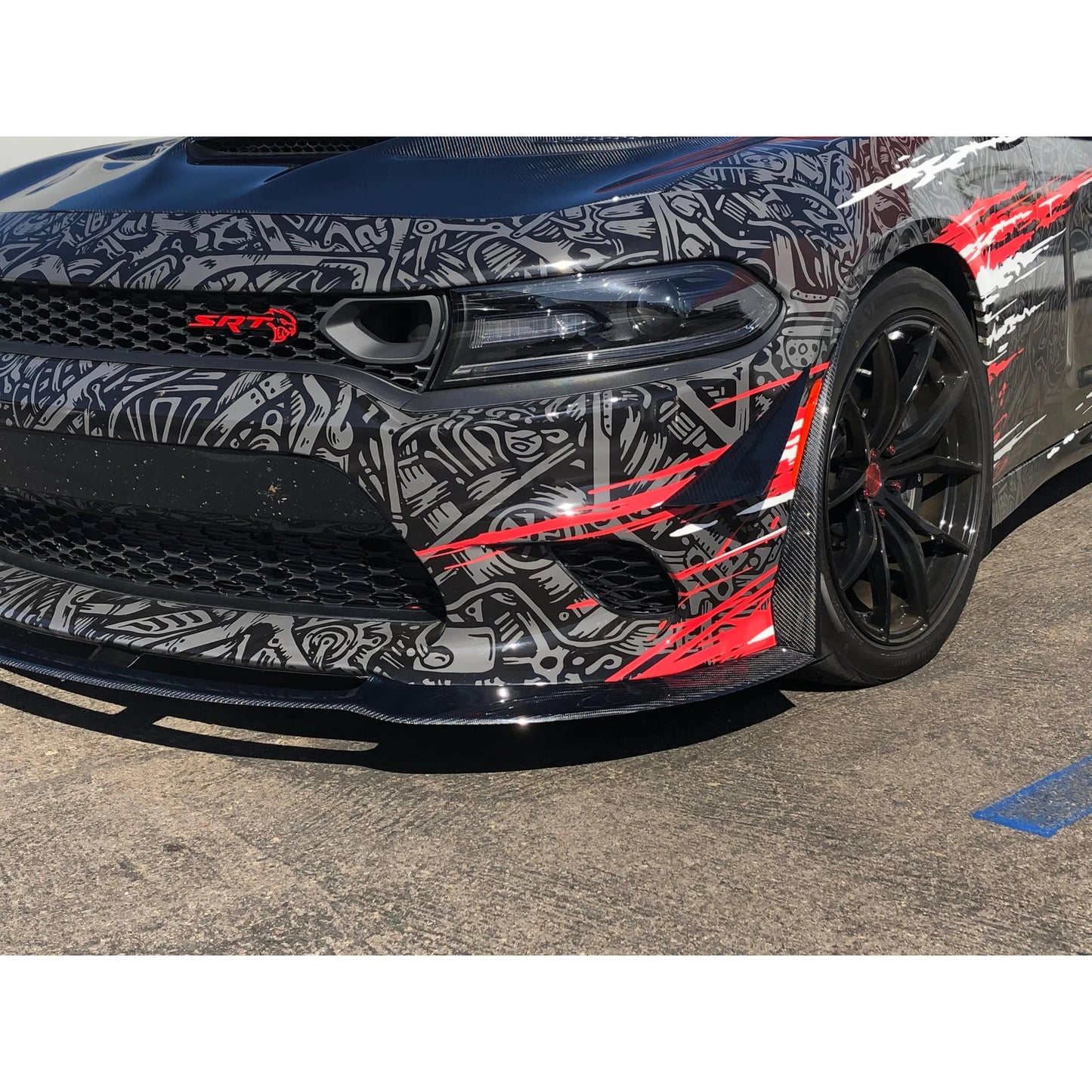 2015-2023 Dodge Charger Carbon Fiber Wind Splitters