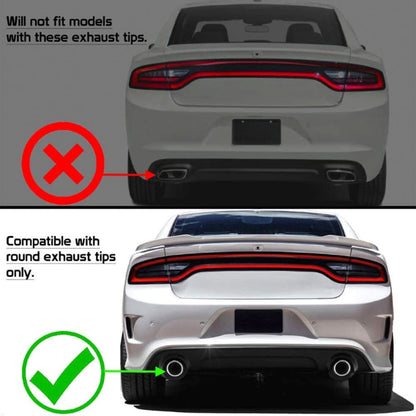 2015-2023 Dodge Charger SRT Rear Diffuser OEM Style Matte Black PP