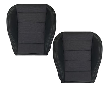 2015-2023 Ford Mustang GT Coupe V6 V8 Cloth (Fabric) Replacement Bottom Seat Covers In Black: Choose Your Side