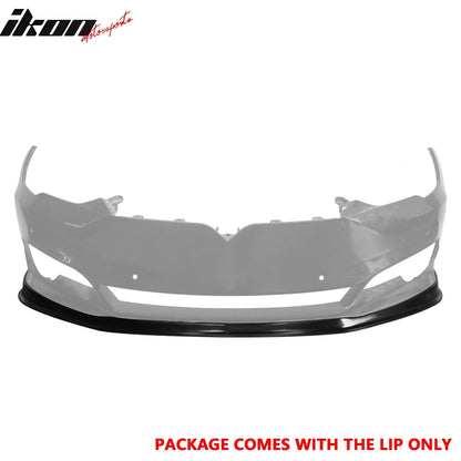 2016-2021 Tesla Model S MDA Style Unpainted Black Front Bumper Lip PU