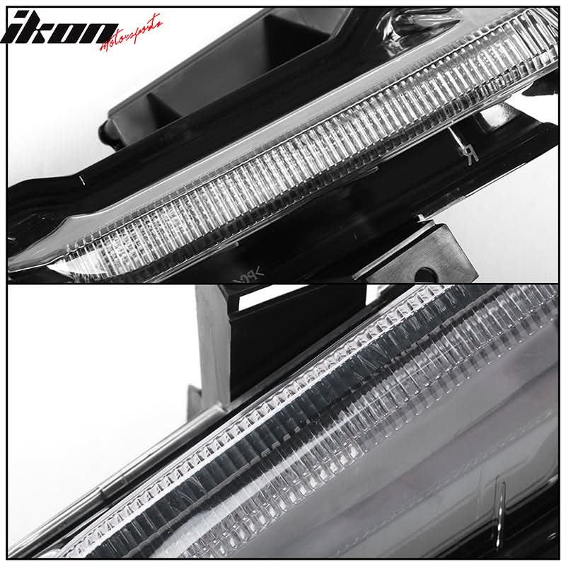 2016-2024 Chevy Camaro Clear Fog Lights w/ Amber Switchback Signal ABS