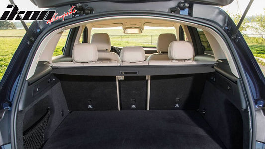 2016-2022 Benz GLC 4DR Black Rear Trunk Cargo Cover PVC Aluminum Rod