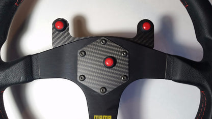 CARBON FIBER Matte Steering Wheel Horn Button Cover Plate W/ Button