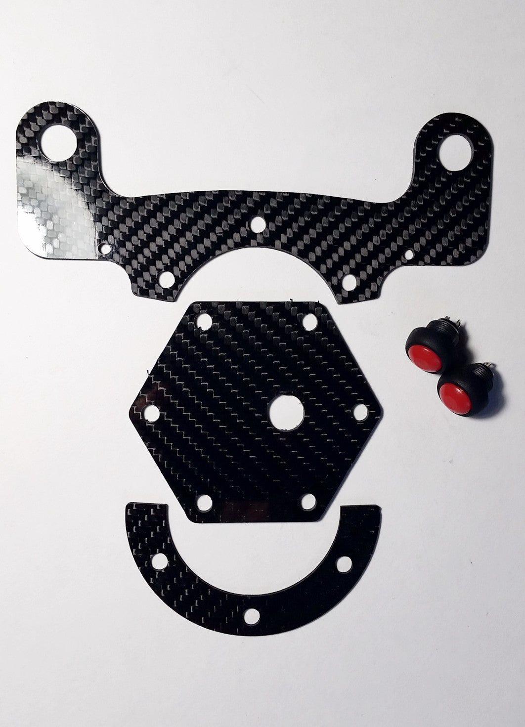 CARBON FIBER Matte Steering Wheel Horn Button Cover Plate W/ Button