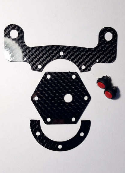 CARBON FIBER Matte Steering Wheel Horn Button Cover Plate W/ Button