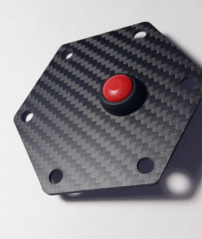 CARBON FIBER Matte Steering Wheel Horn Button Cover Plate W/ Button