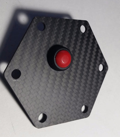CARBON FIBER Matte Steering Wheel Horn Button Cover Plate W/ Button