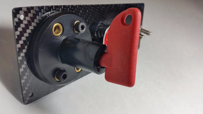Racing Carbon FIber 12V Switch Panel LED Engine Start Toggle with BATTERY CUTOFF