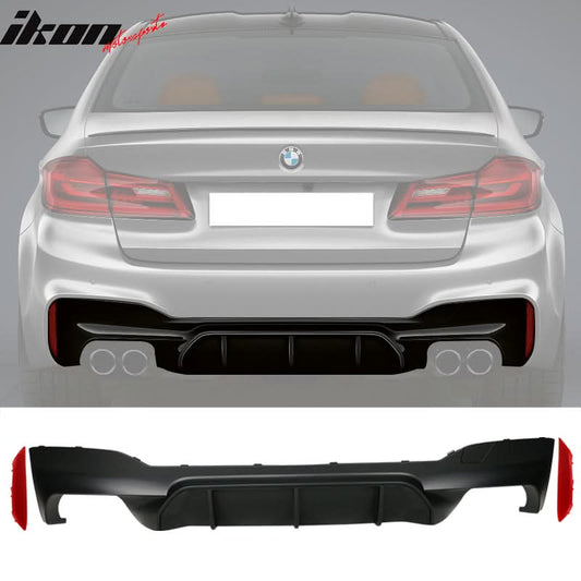 2017-2020 BMW 5 Series G30 Rear Bumper Lip Diffuser Quad Outlets