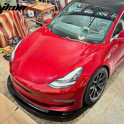 2017-2023 Tesla Model 3 MDA Style PU Front Bumper Lip Under Spoiler