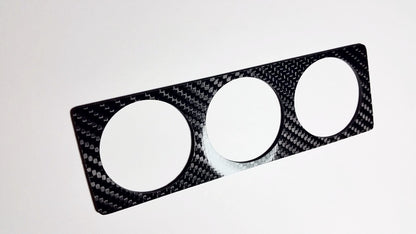 52mm SOLID CARBON FIBER TRIPLE SINGLE DIN RADIO GAUGE IN DASH PANEL POD