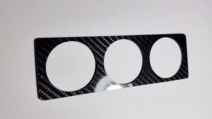52mm SOLID CARBON FIBER TRIPLE SINGLE DIN RADIO GAUGE IN DASH PANEL POD