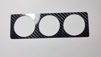 52mm SOLID CARBON FIBER TRIPLE SINGLE DIN RADIO GAUGE IN DASH PANEL POD