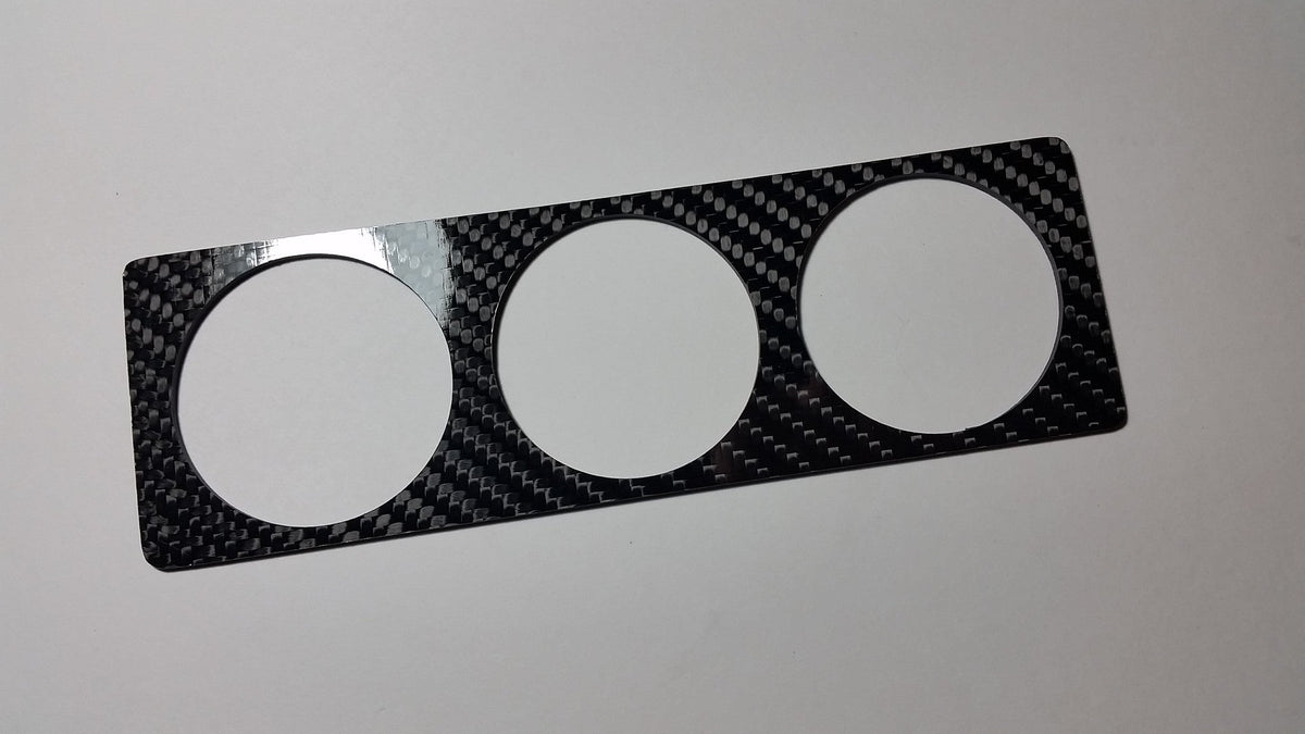 52mm SOLID CARBON FIBER TRIPLE SINGLE DIN RADIO GAUGE IN DASH PANEL POD