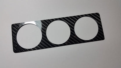 52mm SOLID CARBON FIBER TRIPLE SINGLE DIN RADIO GAUGE IN DASH PANEL POD