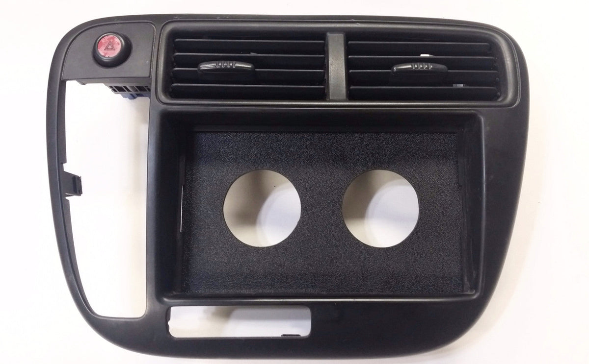 Honda ABS 99-00 Civic Double Din 2 52mm guage Radio Stereo Block Off
