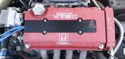 HONDA B18 B16 B SERIES VTEC REAL CARBON FIBER VALVE COVER SPARK PLUG INSERT