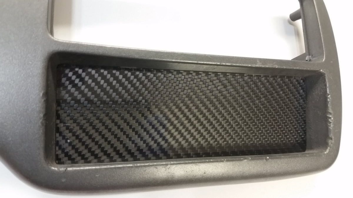 CARBON FIBER Single DIN Radio Stereo Console Block Off Plate Delete for Honda EG