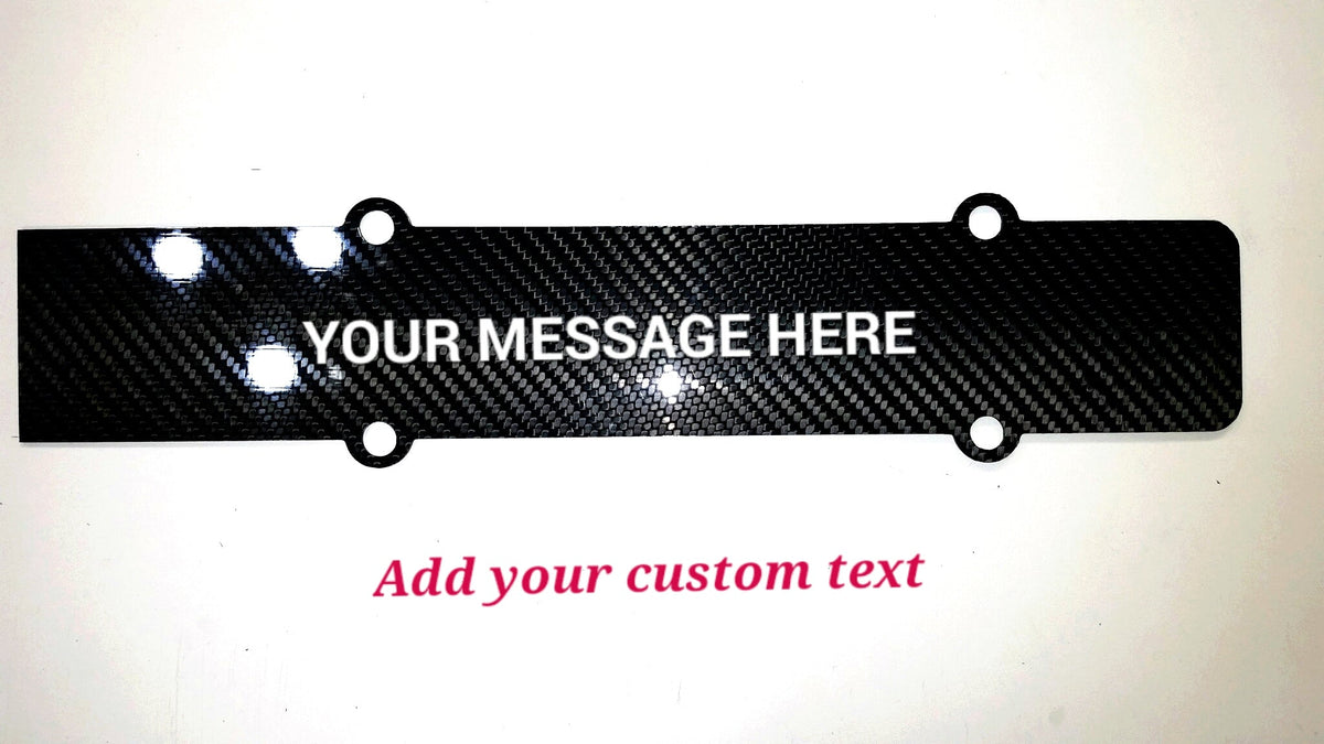 Honda B16 b18 DOHC VTEC B-Series Custom "YOUR CUSTOM TEXT" CARBON FIBER Spark Plug Cover