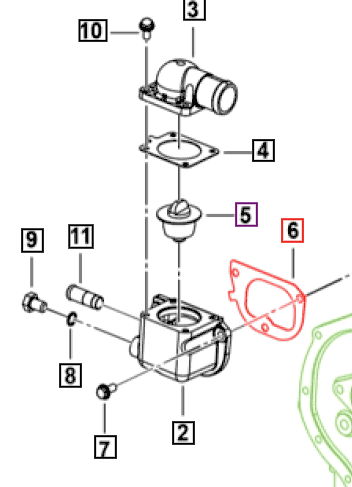 2018-2022 GASKET THERMOSTAT HSG