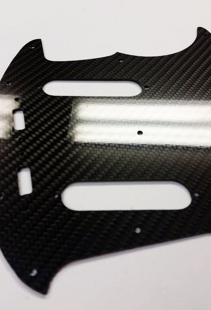 Fender Mustang Classic Series styled Real CARBON FIBER Glossy Guitar Pickguard