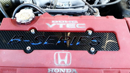 Honda REAL CARBON FIBER B16/ B18 DOHC VTEC "B-SERIES" Custom Spark Plug Cover