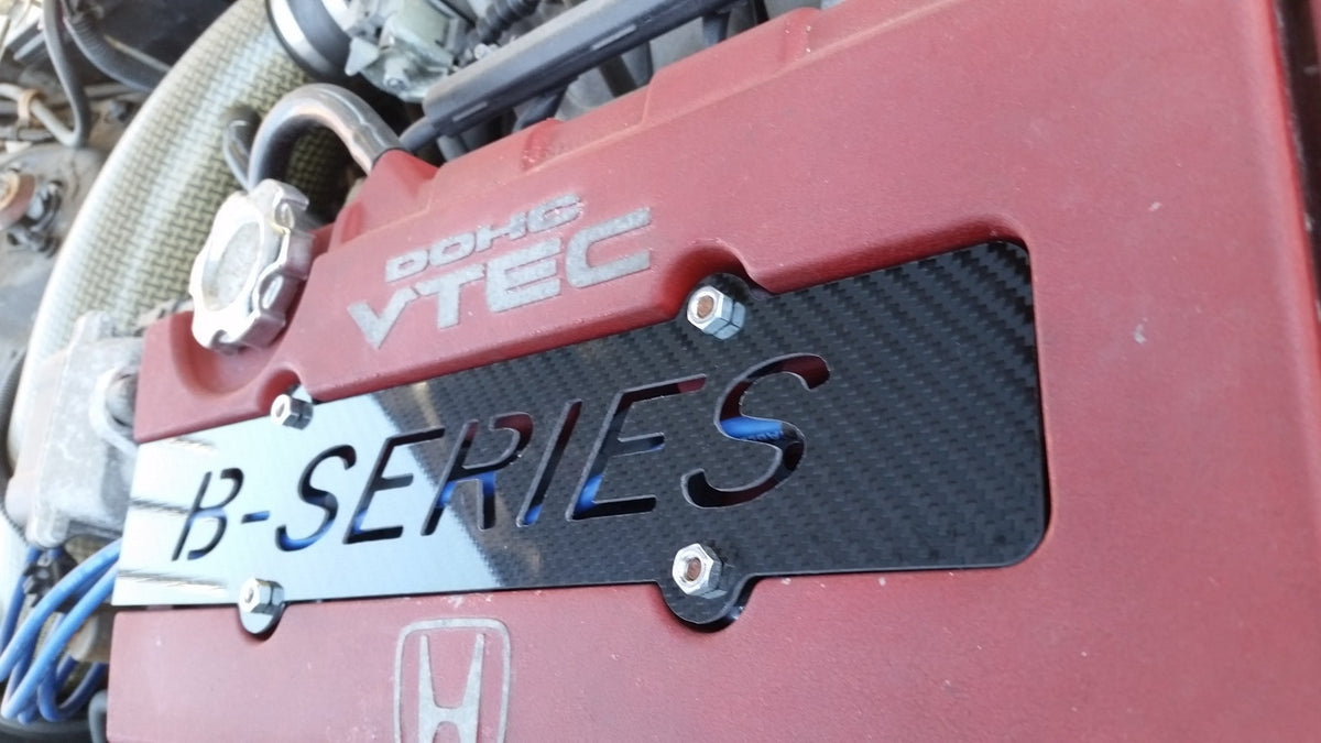 Honda REAL CARBON FIBER B16/ B18 DOHC VTEC "B-SERIES" Custom Spark Plug Cover