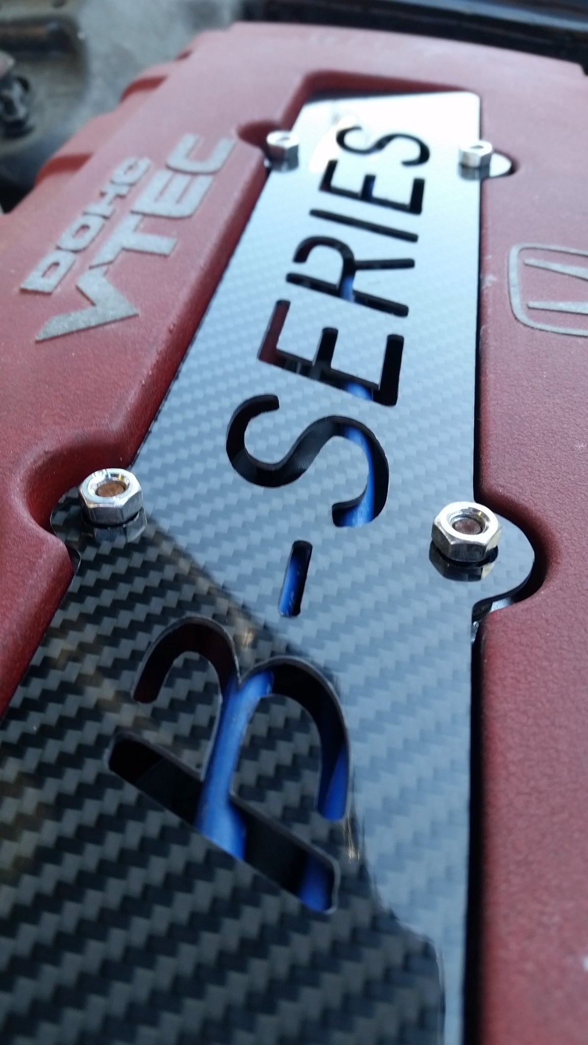 Honda REAL CARBON FIBER B16/ B18 DOHC VTEC "B-SERIES" Custom Spark Plug Cover