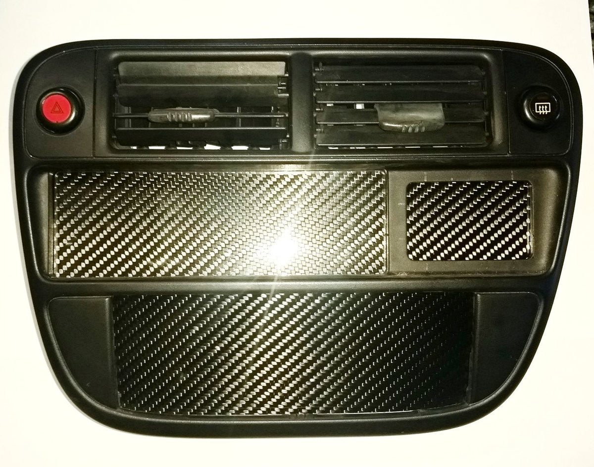 96-98 Civic CARBON FIBER DELETE PANEL DASH CENTER VENT PANEL STORAGE CUBBY BOX