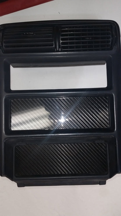 94-00 Mustang CARBON FIBER Radio Stereo CD Delete Plate 2 PIECES