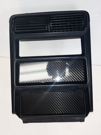 94-00 Mustang CARBON FIBER Radio Stereo CD Delete Plate 2 PIECES