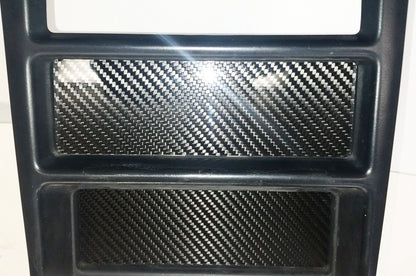 94-00 Mustang CARBON FIBER Radio Stereo CD Delete Plate 2 PIECES