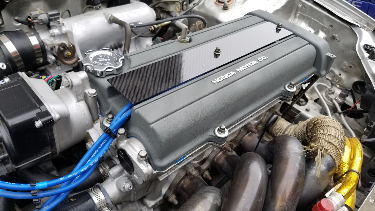NON V-TEC CARBON FIBER SPARK PLUG VALVE ENGINE COVER FOR B18 B20 B18A1 B181A2