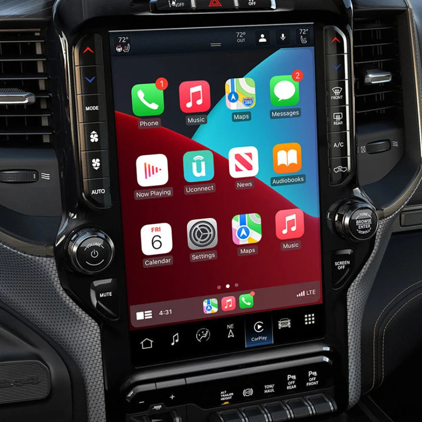 2022-2024 RAM 2500/3500 UBQ Uconnect 5 Upgrade kit with 12-inch Touchscreen including Wireless Apple CarPlay / Android Auto