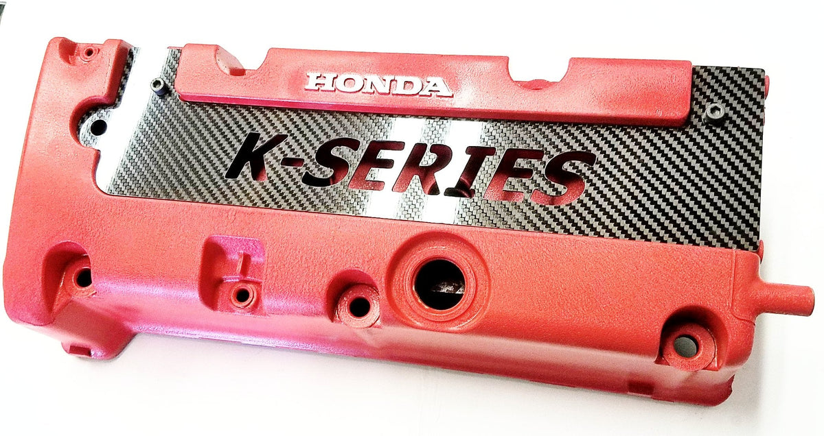 CARBON FIBER CUSTOM (K SERIES) TEXT Spark Plug Cover INSERT K20 K24 RSX TSX Si