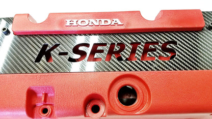 CARBON FIBER CUSTOM (K SERIES) TEXT Spark Plug Cover INSERT K20 K24 RSX TSX Si