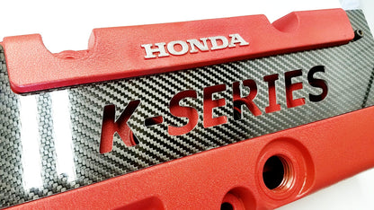 CARBON FIBER CUSTOM (K SERIES) TEXT Spark Plug Cover INSERT K20 K24 RSX TSX Si