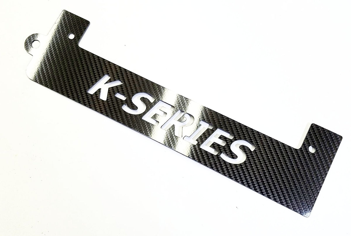 CARBON FIBER CUSTOM (K SERIES) TEXT Spark Plug Cover INSERT K20 K24 RSX TSX Si