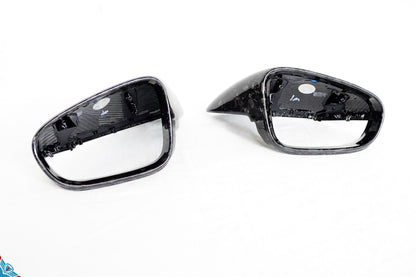 2020+ Porsche Taycan & 911 (9J1/992) OEM Replacement Dry Carbon Fiber Mirror Covers | FYBR Aerodynamics