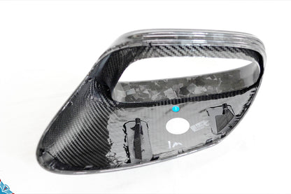 2020+ Porsche Taycan & 911 (9J1/992) OEM Replacement Dry Carbon Fiber Mirror Covers | FYBR Aerodynamics
